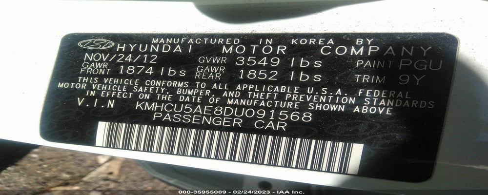 KMHCU5AE8DU091568 2013 HYUNDAI ACCENT photo no. 9