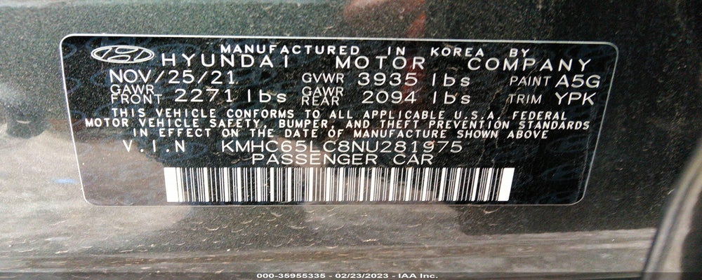KMHC65LC8NU281975 2022 HYUNDAI IONIQ HYBRID photo no. 9