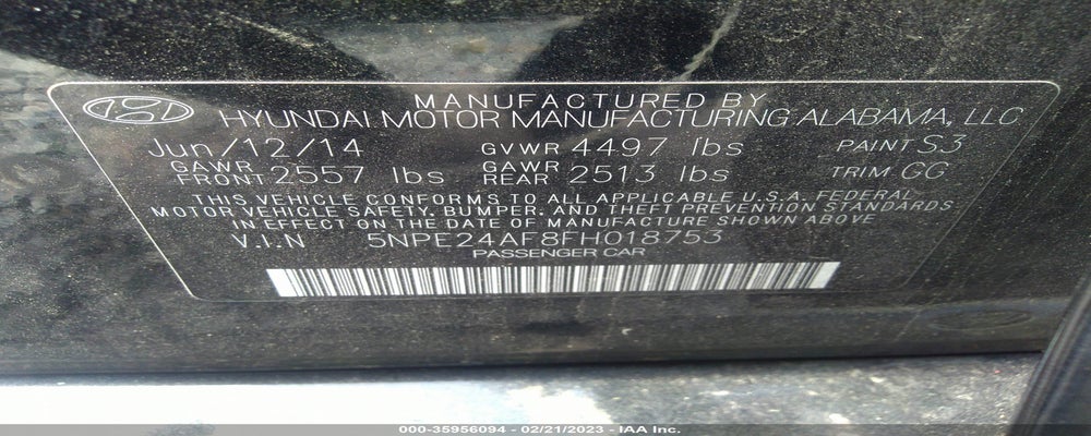 5NPE24AF8FH018753 2015 HYUNDAI SONATA photo no. 9
