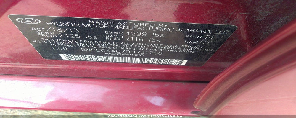 5NPEC4AC7DH731756 2013 HYUNDAI SONATA photo no. 9
