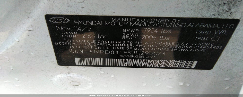 5NPD84LF5JH296073 2018 HYUNDAI ELANTRA photo no. 9