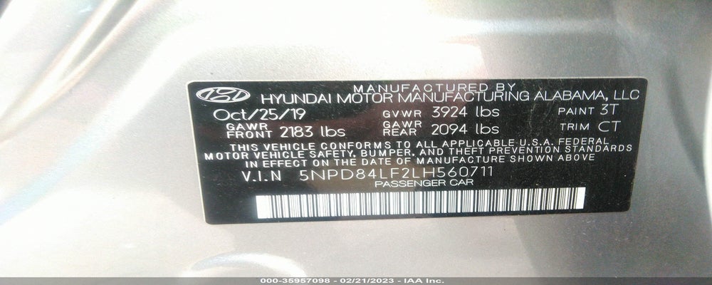 5NPD84LF2LH560711 2020 HYUNDAI ELANTRA photo no. 9