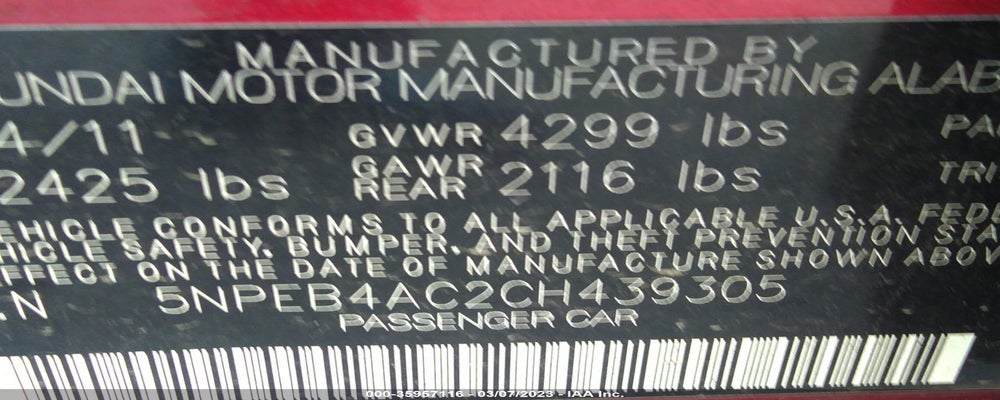 5NPEB4AC2CH439305 2012 HYUNDAI SONATA photo no. 9