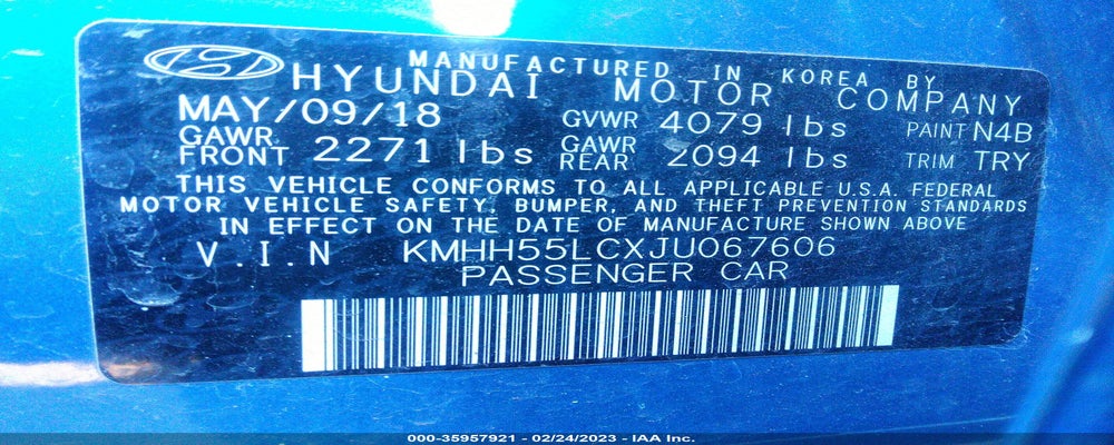 KMHH55LCXJU067606 2018 HYUNDAI ELANTRA GT photo no. 9