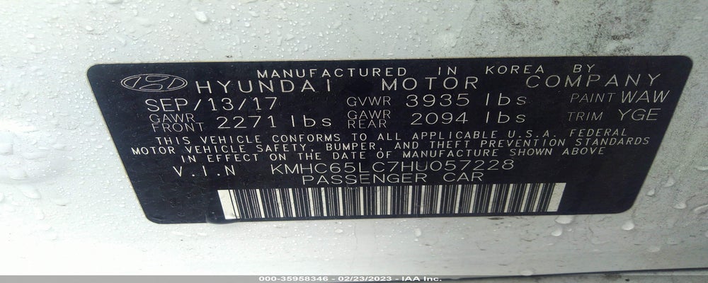 KMHC65LC7HU057228 2017 HYUNDAI IONIQ HYBRID photo no. 9