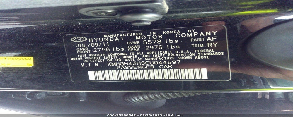 KMHGH4JH3CU044697 2012 HYUNDAI EQUUS photo no. 9