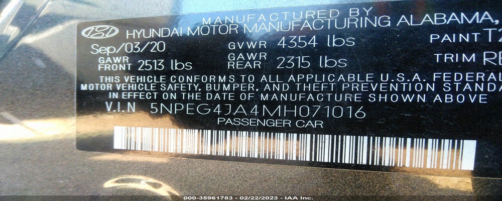 15NPEG4JA4MH07101 2021 HYUNDAI SONATA photo no. 9