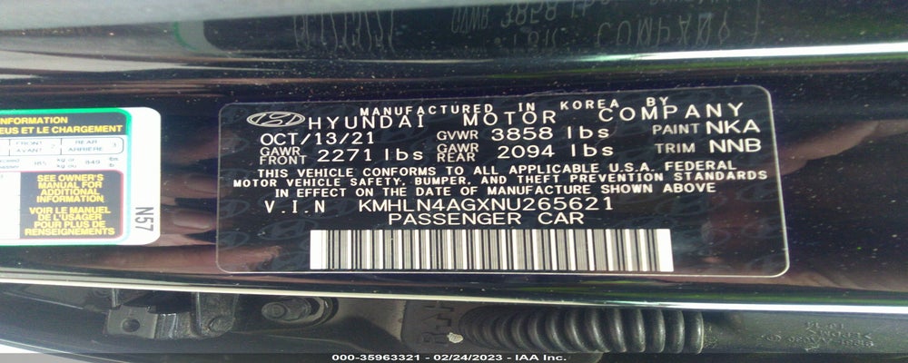 KMHLN4AGXNU265621 2022 HYUNDAI ELANTRA photo no. 9