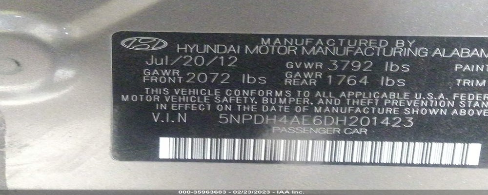 5NPDH4AE6DH201423 2013 HYUNDAI ELANTRA photo no. 9