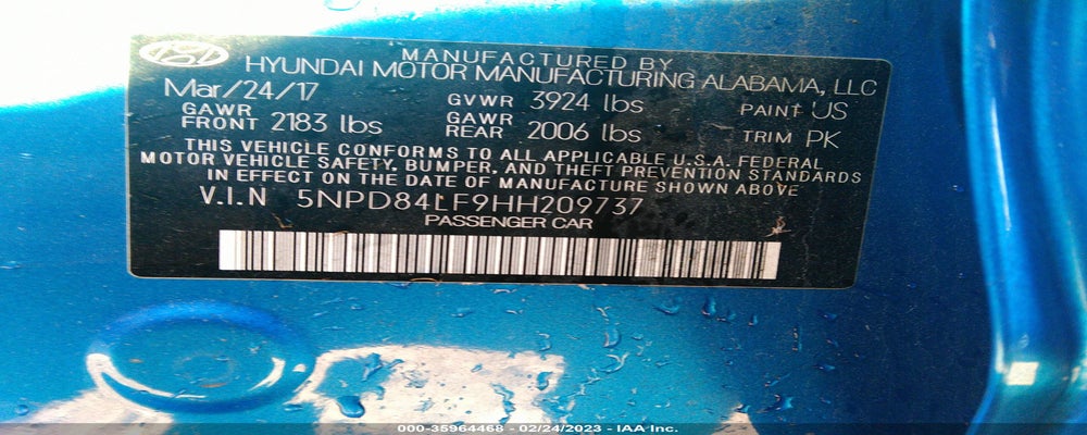5NPD84LF9HH209737 2017 HYUNDAI ELANTRA photo no. 9