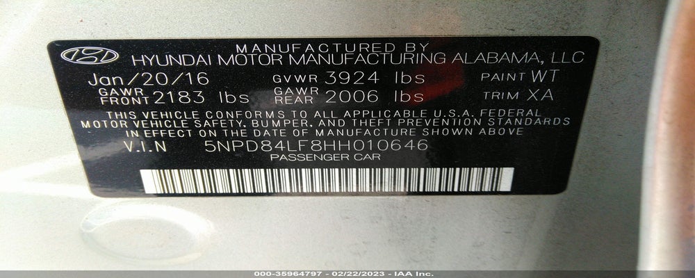 5NPD84LF8HH010646 2017 HYUNDAI ELANTRA photo no. 9