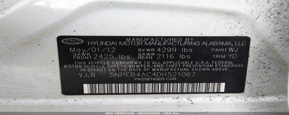 5NPEB4AC4DH521067 2013 HYUNDAI SONATA photo no. 9