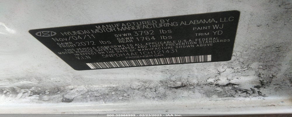 5NPDH4AE1CH121431 2012 HYUNDAI ELANTRA photo no. 9