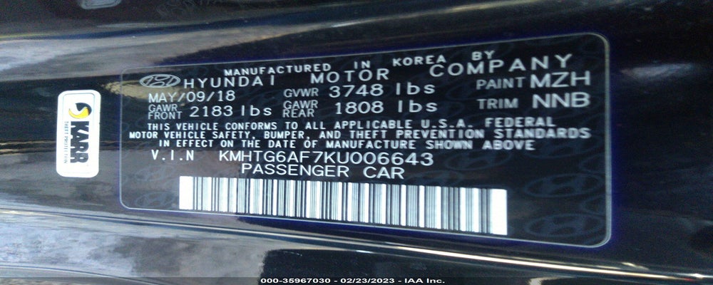 KMHTG6AF7KU006643 2019 HYUNDAI VELOSTER photo no. 9