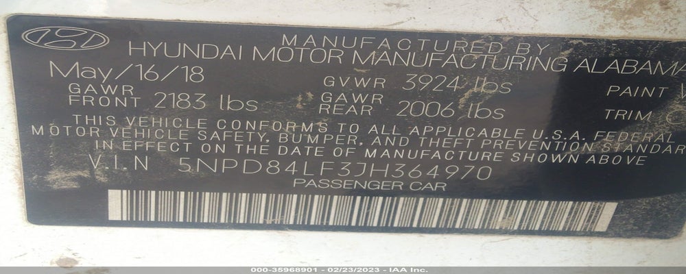 5NPD84LF3JH364970 2018 HYUNDAI ELANTRA photo no. 9