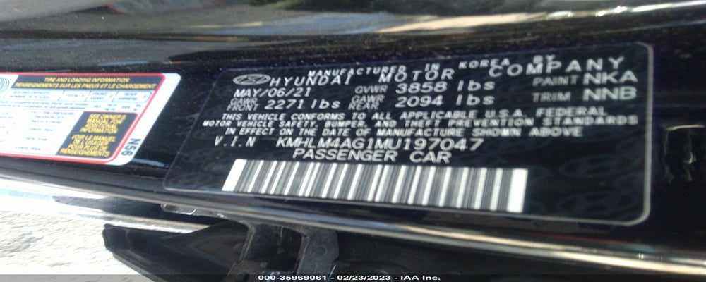 KMHLM4AG1MU197047 2021 HYUNDAI ELANTRA photo no. 9
