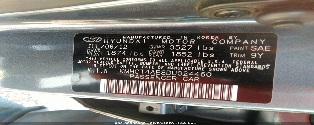 KMHCT4AE8DU324460 2013 HYUNDAI ACCENT photo no. 9