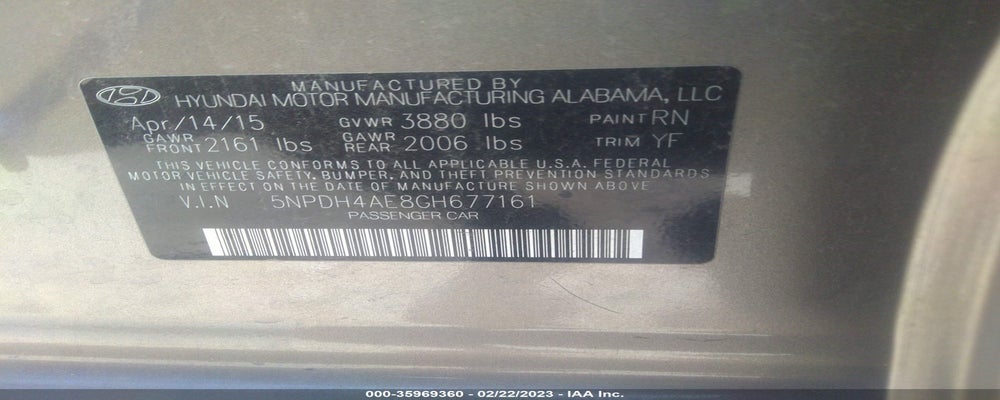 5NPDH4AE8GH677161 2016 HYUNDAI ELANTRA photo no. 9