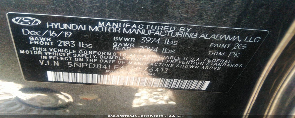 5NPD84LF6LH576412 2020 HYUNDAI ELANTRA photo no. 9