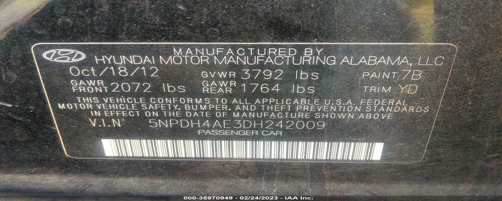 5NPDH4AE3DH242009 2013 HYUNDAI ELANTRA photo no. 9