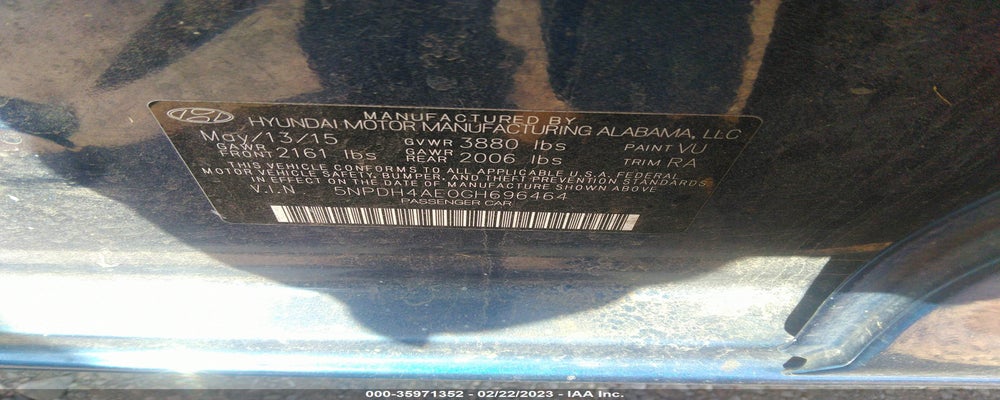 5NPDH4AE0GH696464 2016 HYUNDAI ELANTRA photo no. 9