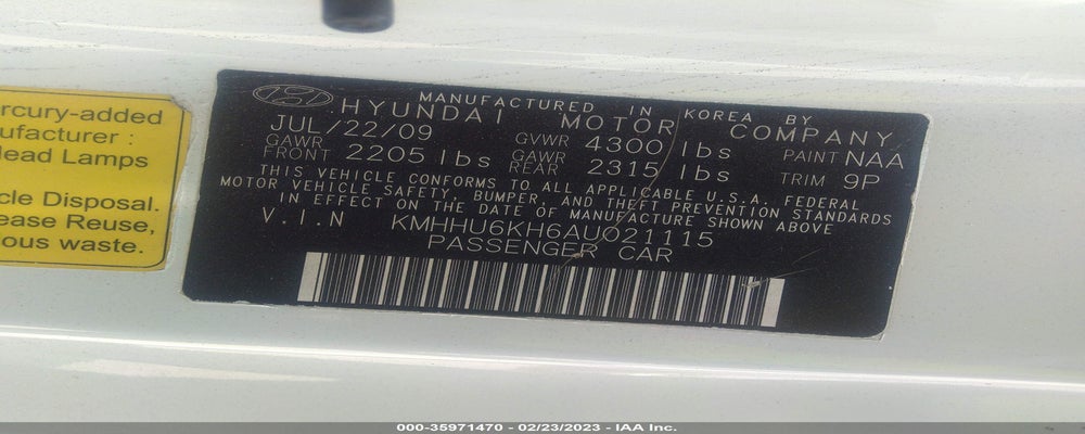 KMHHU6KH6AU021115 2010 HYUNDAI GENESIS COUPE photo no. 9