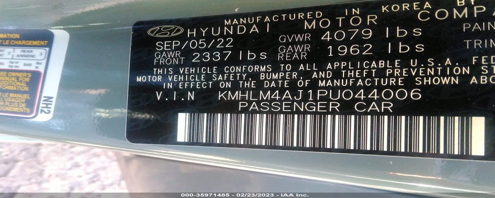 KMHLM4AJ1PU044006 2023 HYUNDAI ELANTRA HYBRID photo no. 9