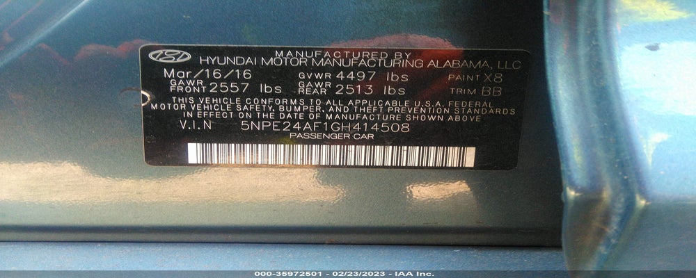 5NPE24AF1GH414508 2016 HYUNDAI SONATA photo no. 9