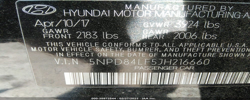 5NPD84LF5JH216660 2018 HYUNDAI ELANTRA photo no. 9