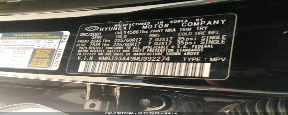 KM8J33A49MU392274 2021 HYUNDAI TUCSON photo no. 9