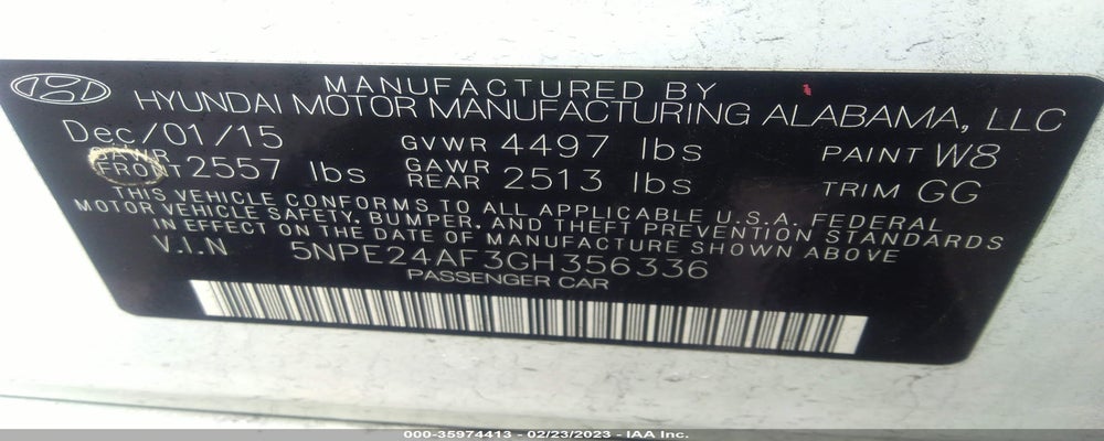 5NPE24AF3GH356336 2016 HYUNDAI SONATA photo no. 9
