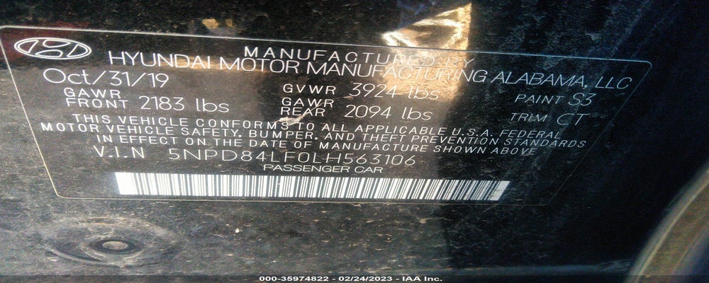 5NPD84LF0LH563106 2020 HYUNDAI ELANTRA photo no. 9