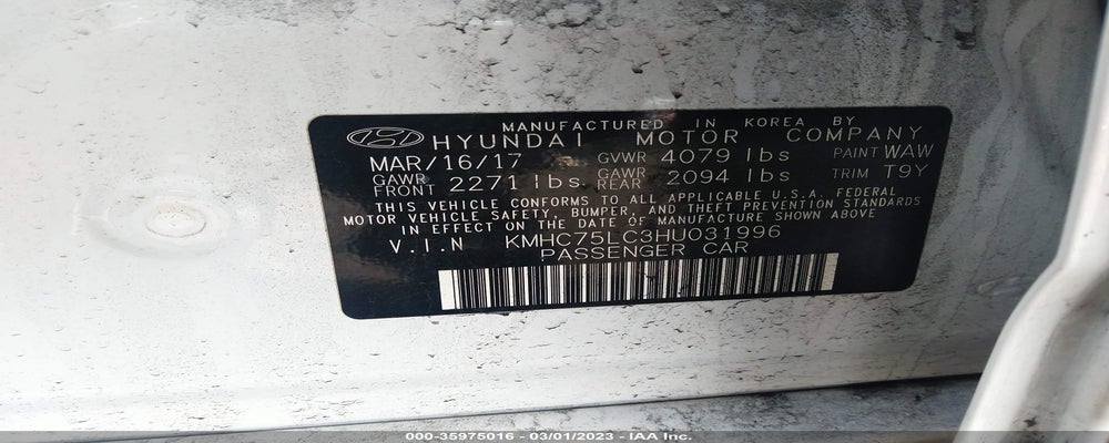 KMHC75LC3HU031996 2017 HYUNDAI IONIQ photo no. 9