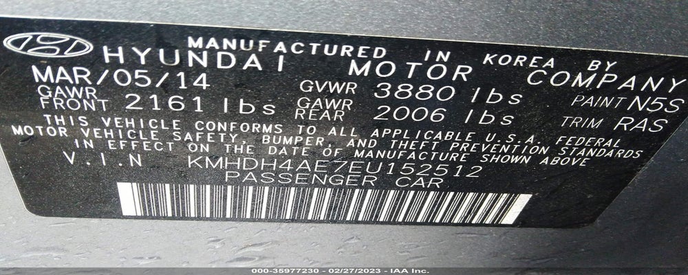 KMHDH4AE7EU152512 2014 HYUNDAI ELANTRA photo no. 9