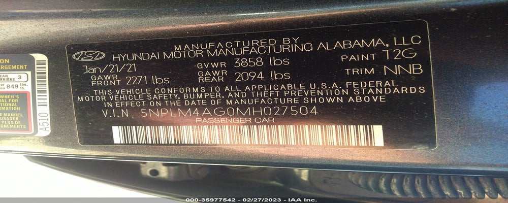 5NPLM4AG0MH027504 2021 HYUNDAI ELANTRA photo no. 9