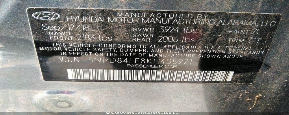 5NPD84LF8KH405921 2019 HYUNDAI ELANTRA photo no. 9