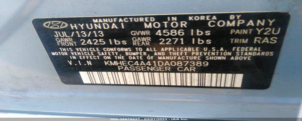 KMHEC4A41DA087389 2013 HYUNDAI SONATA HYBRID photo no. 9