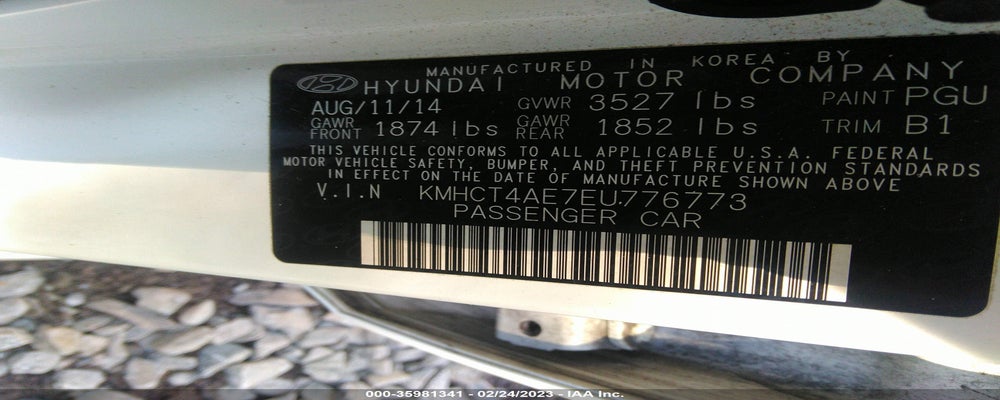 KMHCT4AE7EU776773 2014 HYUNDAI ACCENT photo no. 9
