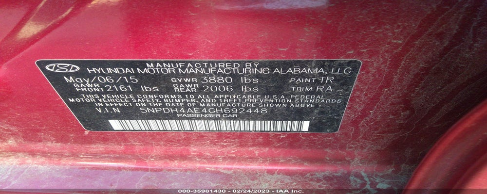 5NPDH4AE4GH692448 2016 HYUNDAI ELANTRA photo no. 9