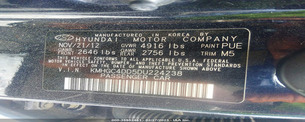 KMHGC4DD5DU224238 2013 HYUNDAI GENESIS photo no. 9