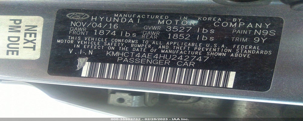 KMHCT4AE4HU242747 2017 HYUNDAI ACCENT photo no. 9