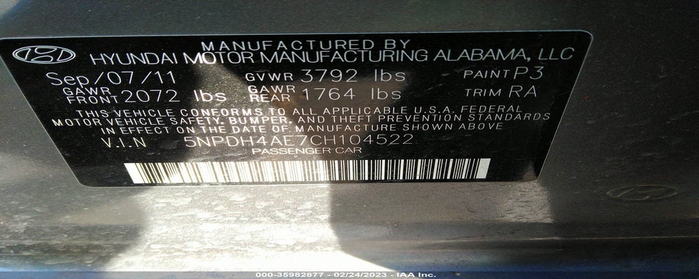 5NPDH4AE7CH104522 2012 HYUNDAI ELANTRA photo no. 9
