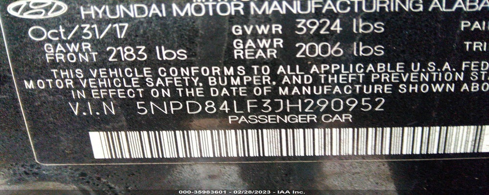 5NPD84LF3JH290952 2018 HYUNDAI ELANTRA photo no. 9