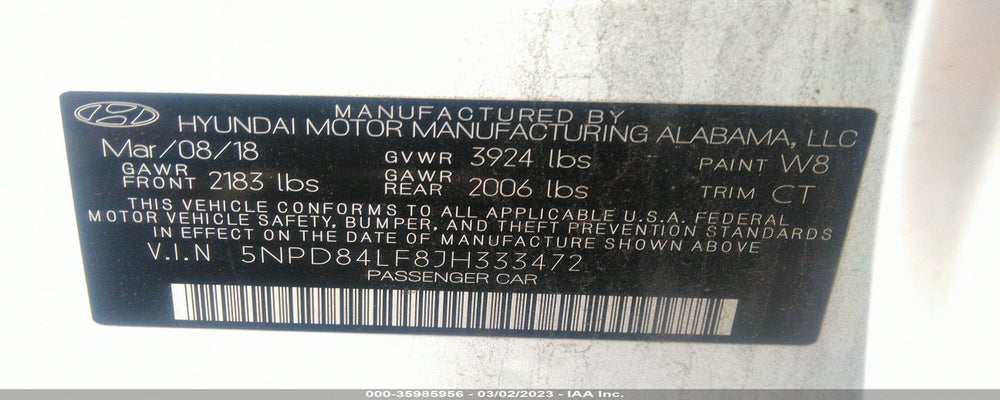 5NPD84LF8JH333472 2018 HYUNDAI ELANTRA photo no. 9