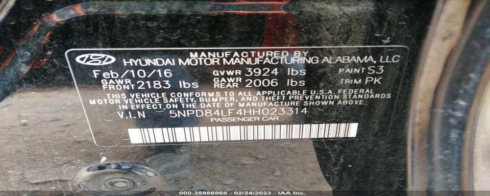5NPD84LF4HH023314 2017 HYUNDAI ELANTRA photo no. 9