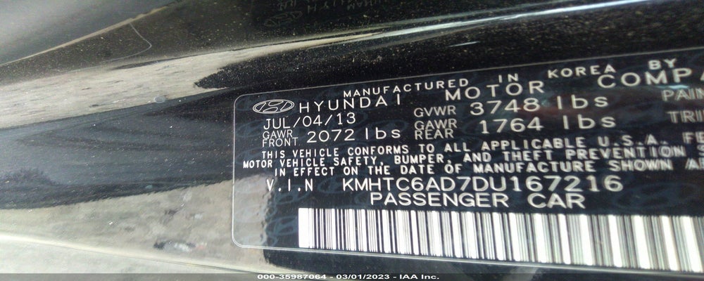 KMHTC6AD7DU167216 2013 HYUNDAI VELOSTER photo no. 9
