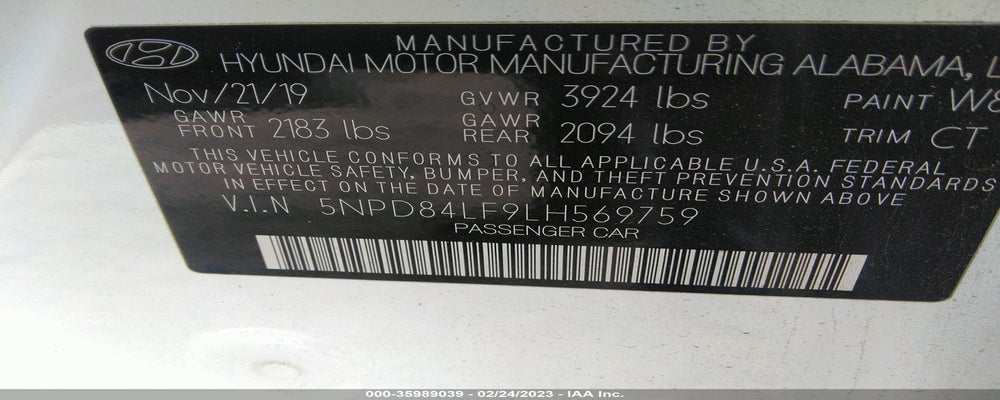 5NPD84LF9LH569759 2020 HYUNDAI ELANTRA photo no. 9