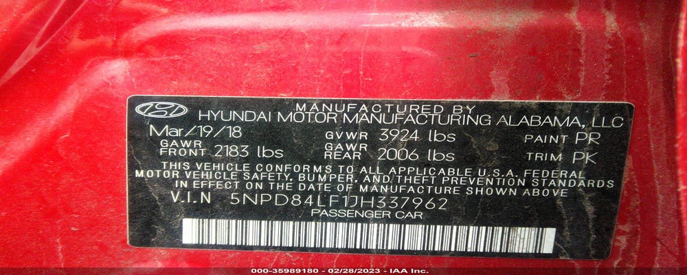 5NPD84LF1JH337962 2018 HYUNDAI ELANTRA photo no. 9