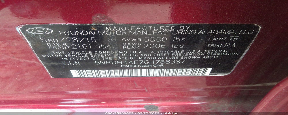 5NPDH4AE7GH768387 2016 HYUNDAI ELANTRA photo no. 9