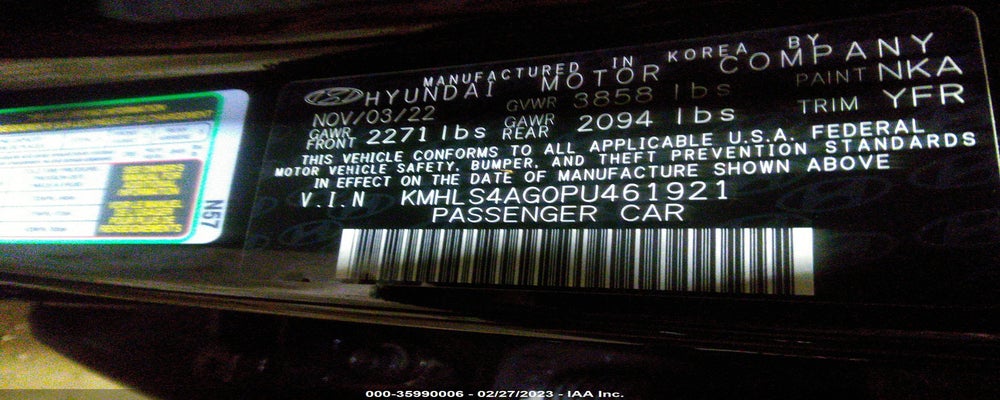 KMHLS4AG0PU461921 2023 HYUNDAI ELANTRA photo no. 9